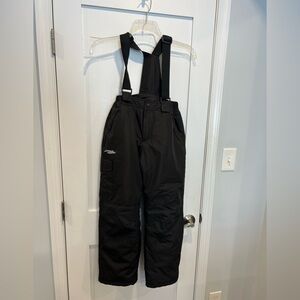 Minus Zero Kids Black Snow Pants with Suspenders